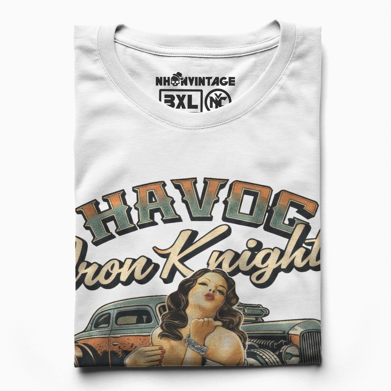 Áo thun streetwear vintage Havoc Iron Knights – W24 Áo thun streetwear vintage Havoc Iron Knights – W24