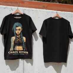 Áo thun streetwear LOL Jinx Chaos Within Demons Inside – SPB4