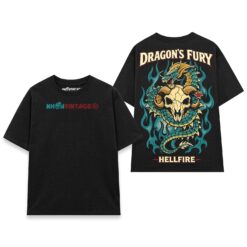 Áo thun streetwear Dragon’s Fury Hellfire – B138