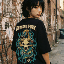 Áo thun streetwear Dragon’s Fury Hellfire – B138