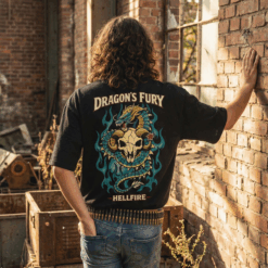 Áo thun streetwear Dragon’s Fury Hellfire – B138