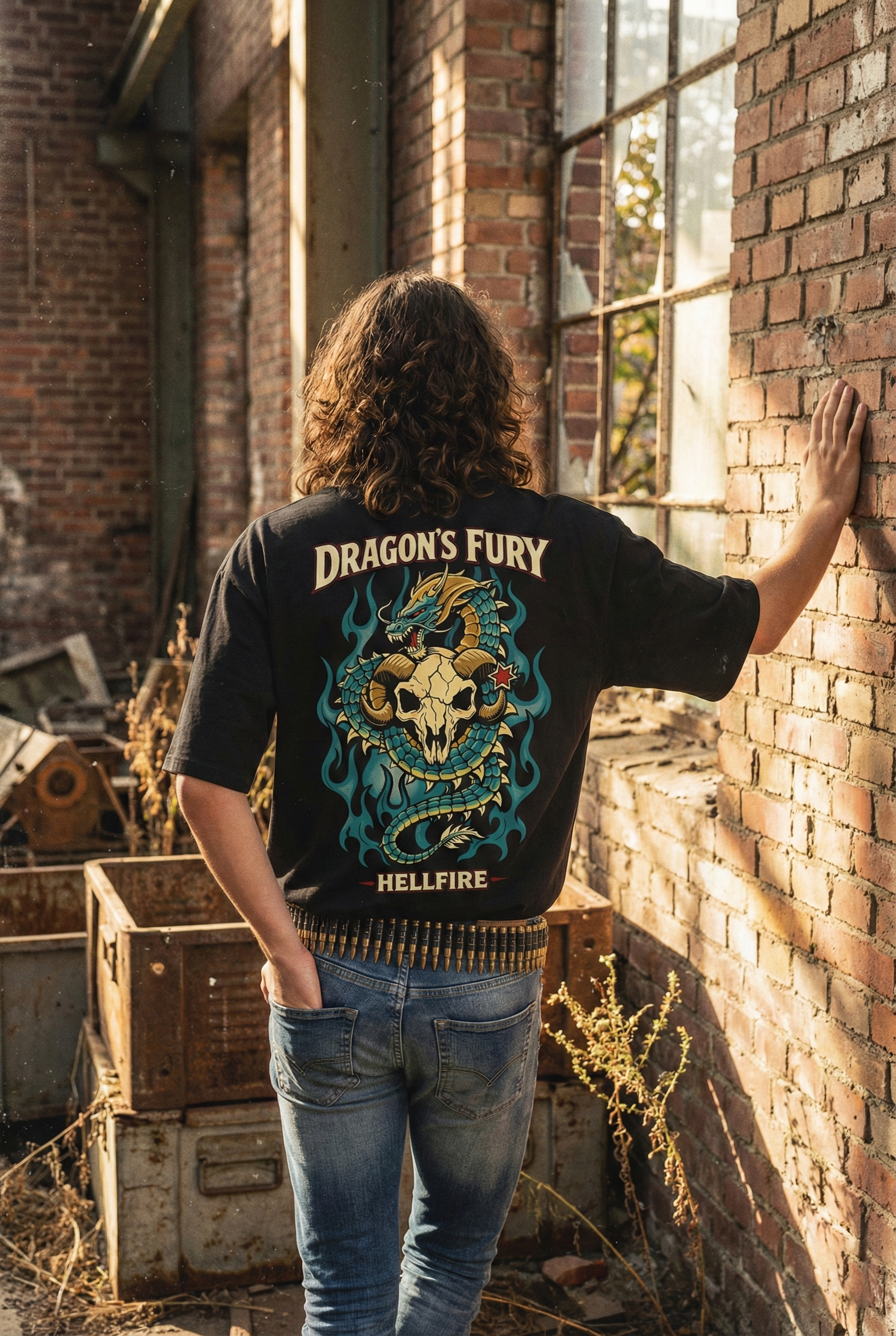 Áo thun streetwear Dragon’s Fury Hellfire – B138 Áo thun streetwear Dragon’s Fury Hellfire – B138