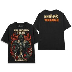 Áo thun dark streetwear Hellbound Titan Blood Oath – B139