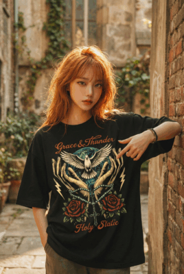 Áo thun streetwear Grace and Thunder – B140