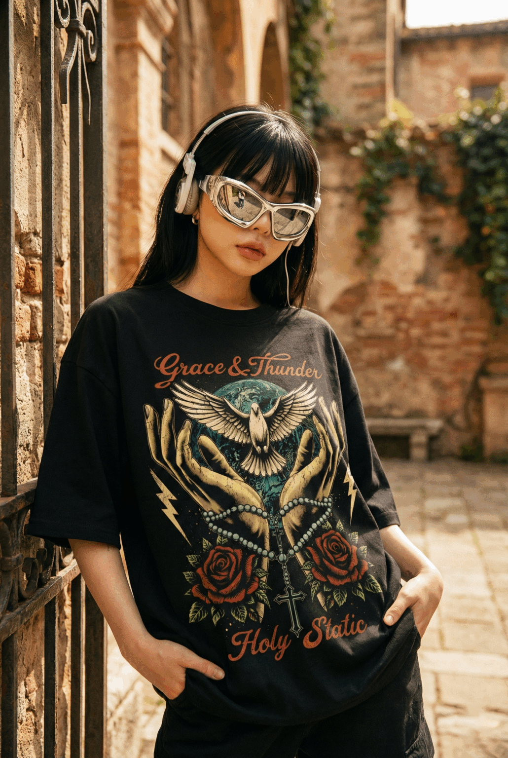 Áo thun streetwear Grace and Thunder – B140