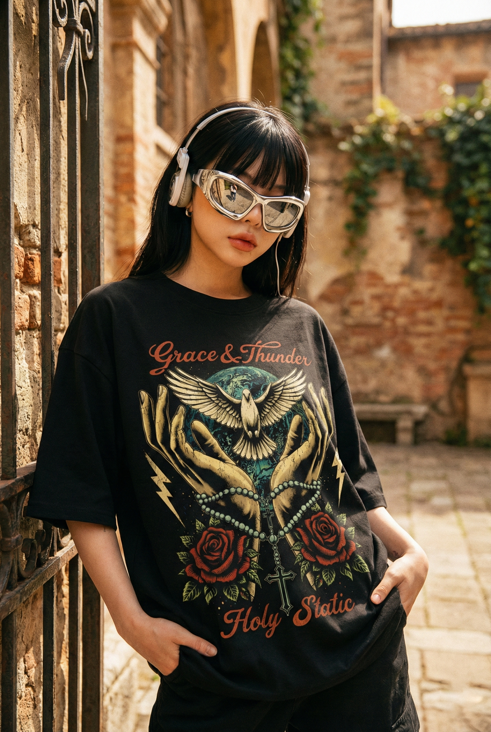 Áo thun streetwear Grace and Thunder – B140 Áo thun streetwear Grace and Thunder – B140