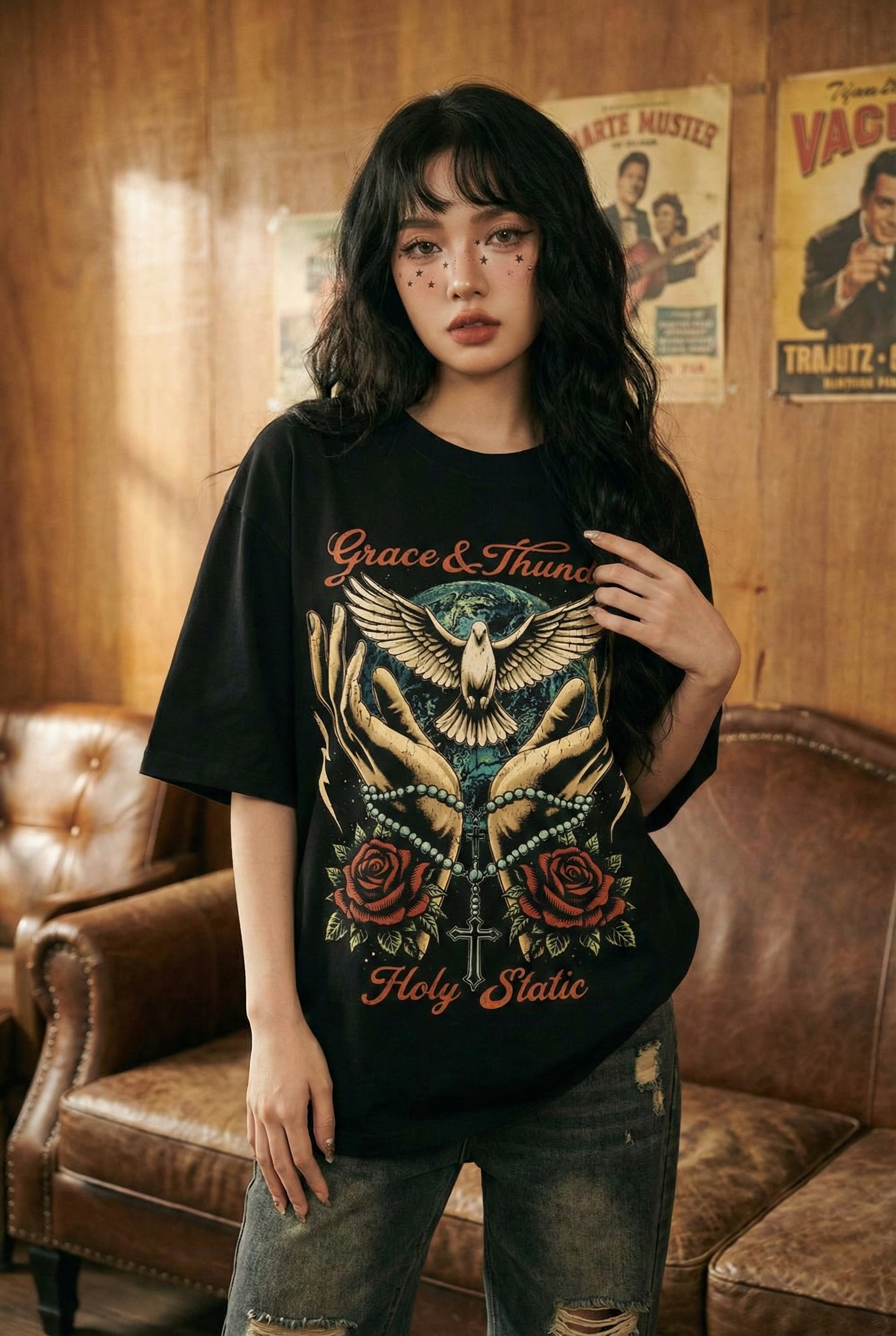Áo thun streetwear Grace and Thunder – B140 Áo thun streetwear Grace and Thunder – B140