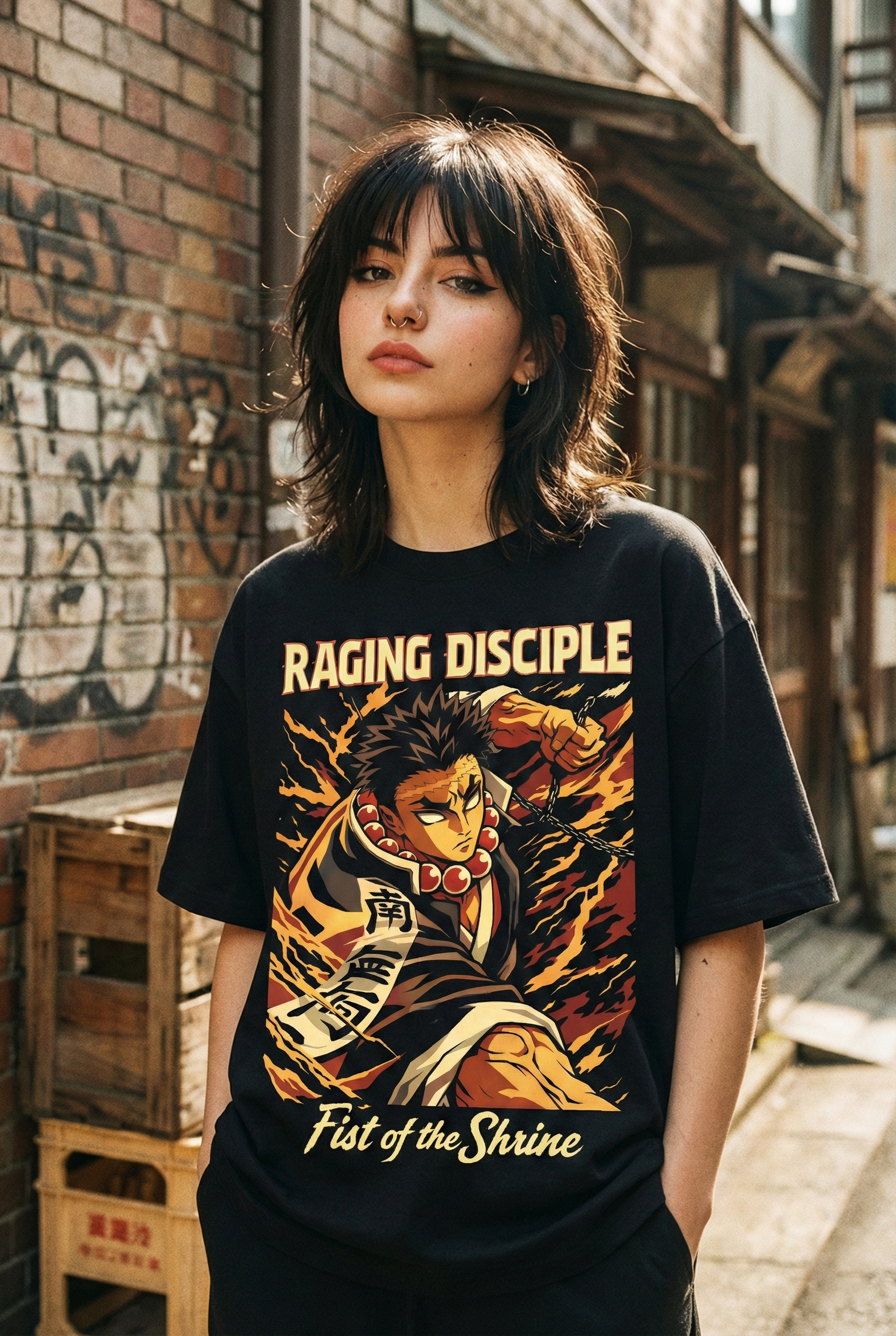 Áo thun Kimetsu no Yaiba Gyoumei Raging Disciple - SPB10 Áo thun Kimetsu no Yaiba Gyoumei Raging Disciple - SPB10