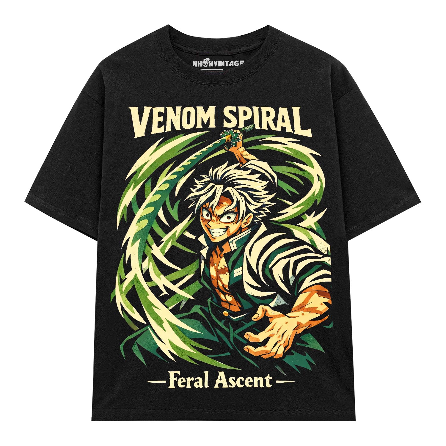 Áo thun Kimetsu no Yaiba Sanemi Venom Spiral – SPB12