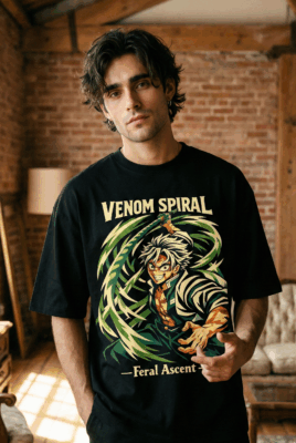 Áo thun Kimetsu no Yaiba Sanemi Venom Spiral – SPB12