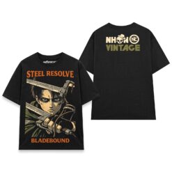 Áo thun Attack on Titan Levi Steel Resolve Bladebound – SPB14
