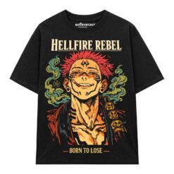 Áo thun Jujutsu Kaisen Sukuna Hellfire Rebel – SPB6