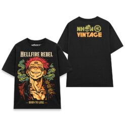 Áo thun Jujutsu Kaisen Sukuna Hellfire Rebel – SPB6