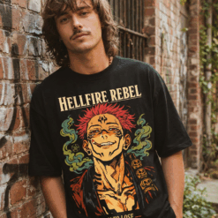 Áo thun Jujutsu Kaisen Sukuna Hellfire Rebel – SPB6