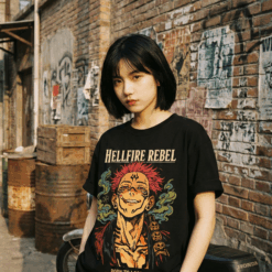 Áo thun Jujutsu Kaisen Sukuna Hellfire Rebel – SPB6