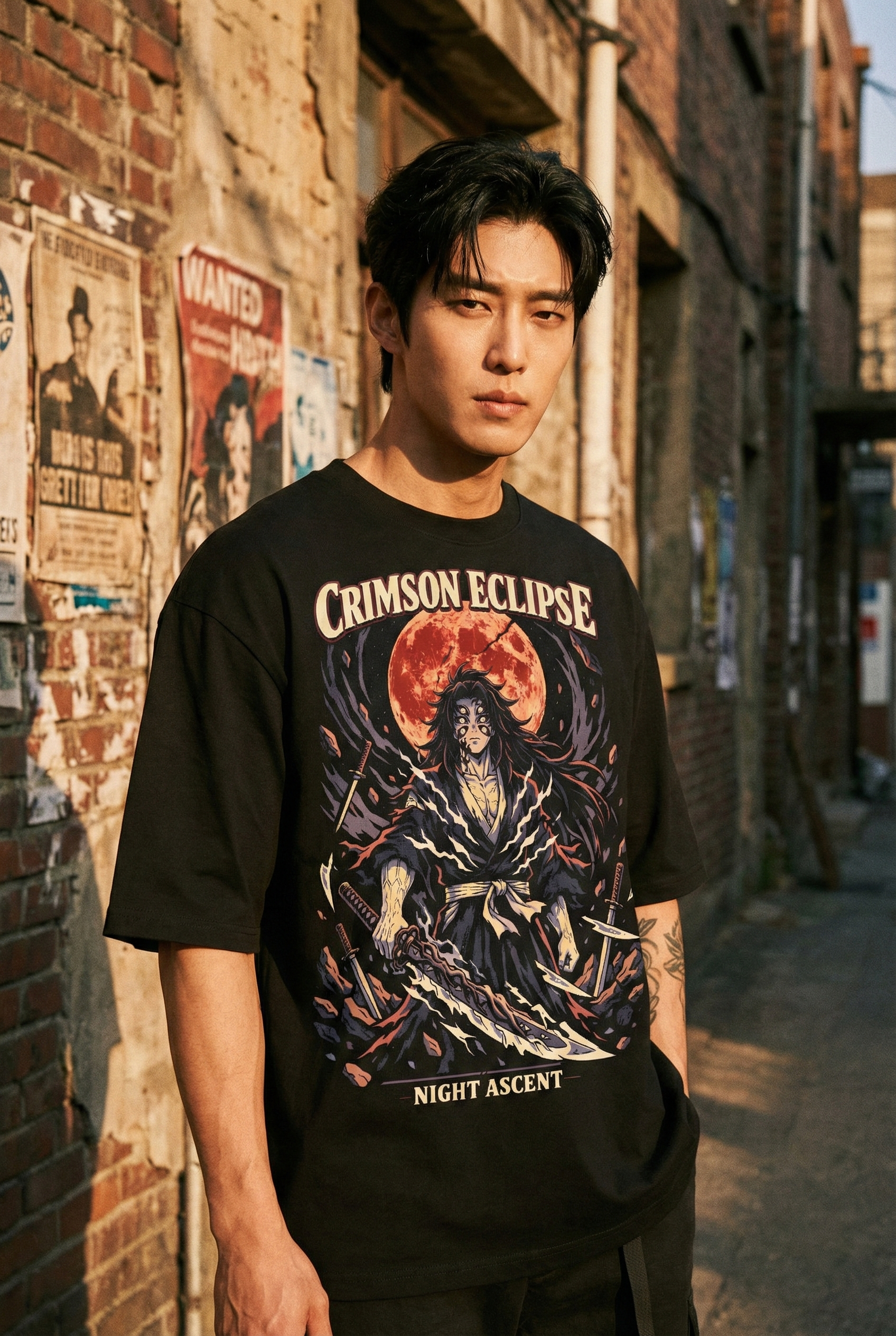 Áo thun Kimetsu no Yaiba Kokushibo Crimson Eclipse – SPB9 Áo thun Kimetsu no Yaiba Kokushibo Crimson Eclipse – SPB9