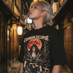 Áo thun Kimetsu no Yaiba Kokushibo Crimson Eclipse – SPB9