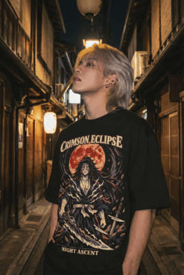 Áo thun Kimetsu no Yaiba Kokushibo Crimson Eclipse – SPB9