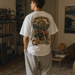 Áo thun motor streetwear Road Reaper Born To Ride - W30
