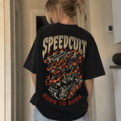 Áo thun motor streetwear Speedcult Born To Burn - SPB18