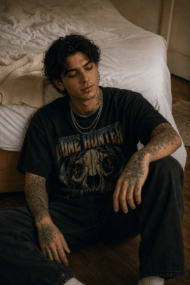 Áo thun dark streetwear Bone Hunter - B143