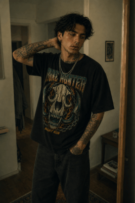 Áo thun dark streetwear Bone Hunter - B143