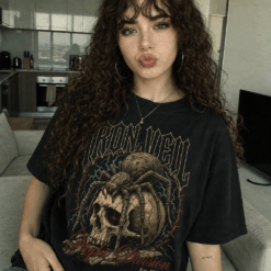 Áo thun dark streetwear Iron Veil Night Division - B145