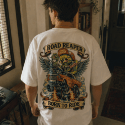 Áo thun motor streetwear Road Reaper Born To Ride - W30
