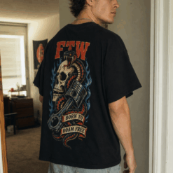 Áo thun vintage streetwear FTW Born To Roam Free - B142