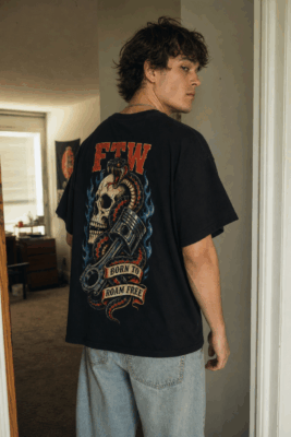 Áo thun vintage streetwear FTW Born To Roam Free - B142