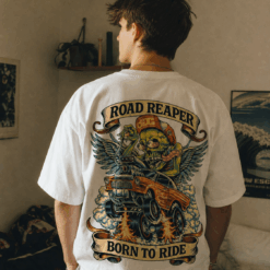 Áo thun motor streetwear Road Reaper Born To Ride - W30