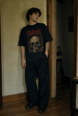 Áo thun rock vintage Slipknot Broken Skull - B146