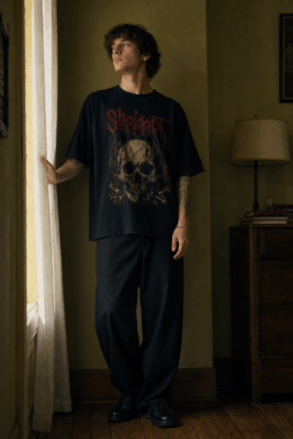 Áo thun rock vintage Slipknot Broken Skull - B146