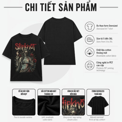 Áo thun rock vintage Slipknot Madame - B141