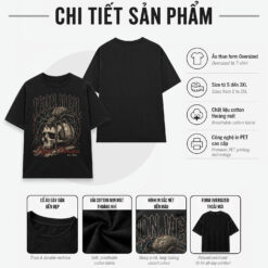 Áo thun dark streetwear Iron Veil Night Division - B145