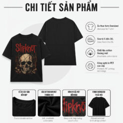 Áo thun rock vintage Slipknot Broken Skull - B146