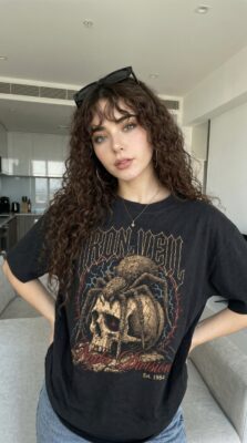 Áo thun dark streetwear Iron Veil Night Division - B145