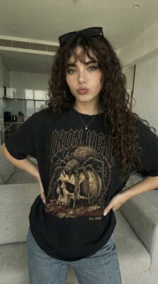 Áo thun dark streetwear Iron Veil Night Division - B145