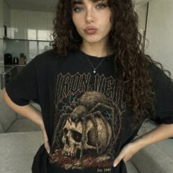Áo thun dark streetwear Iron Veil Night Division - B145