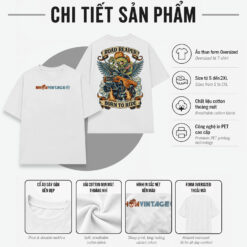 Áo thun motor streetwear Road Reaper Born To Ride - W30