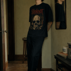 Áo thun rock vintage Slipknot Broken Skull - B146