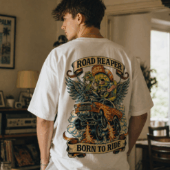 Áo thun motor streetwear Road Reaper Born To Ride - W30