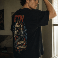 Áo thun vintage streetwear FTW Born To Roam Free - B142