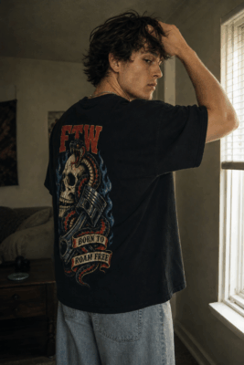Áo thun vintage streetwear FTW Born To Roam Free - B142