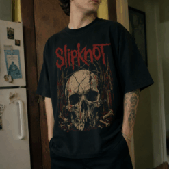 Áo thun rock vintage Slipknot Broken Skull - B146