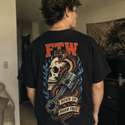 Áo thun vintage streetwear FTW Born To Roam Free - B142