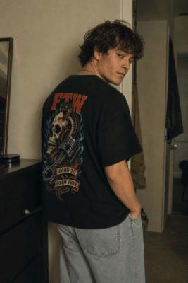 Áo thun vintage streetwear FTW Born To Roam Free - B142