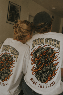 Áo thun motor vintage Iron Crew Ride The Flame - SPW4