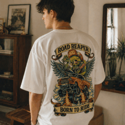 Áo thun motor streetwear Road Reaper Born To Ride - W30