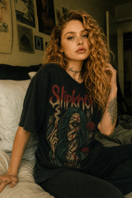 Áo thun rock vintage Slipknot Mummy Bloom - B144
